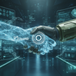 Ilustração conceitual representando a parceria entre OpenAI e Pentágono em 2026, com elementos digitais de segurança e o logo da OpenAI em um ambiente de defesa.